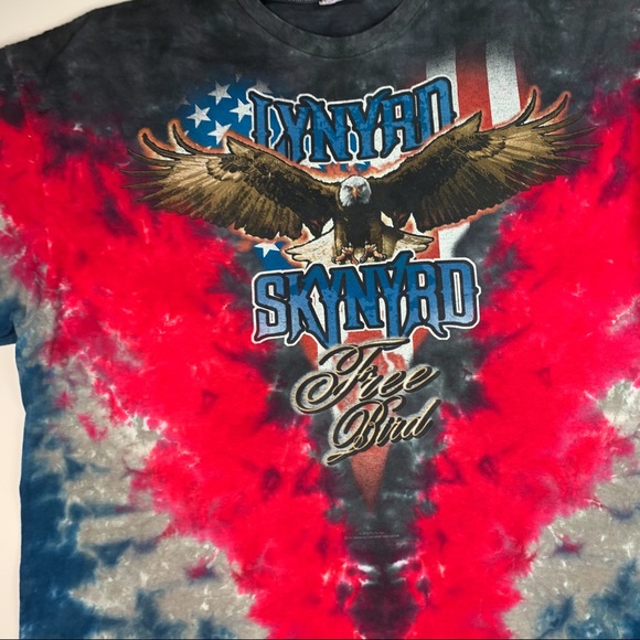 lynyrd skynyrd t shirt tie dye